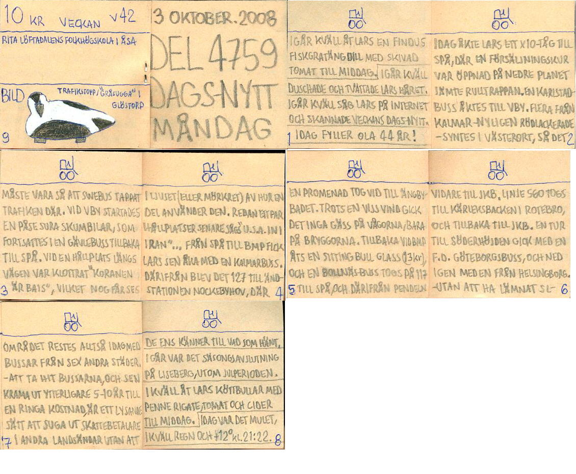dags-nytt 13 oktober 2008